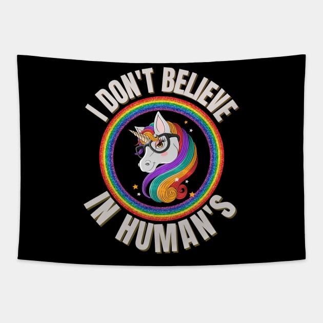 i dont believe in humans Tapestry by Jhontee