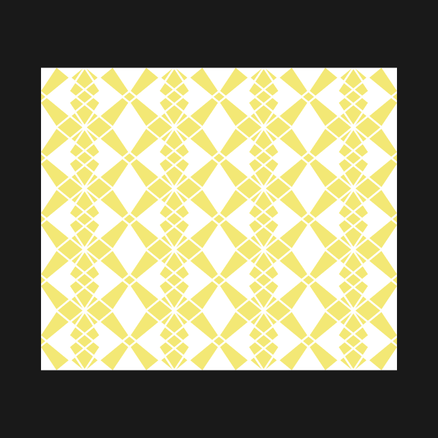 Abstract geometric pattern - gold and white. by kerens