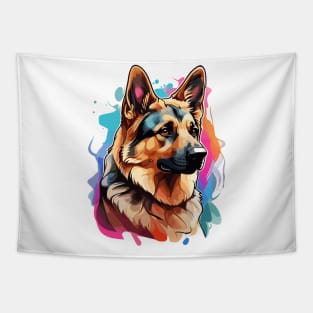 German Shepherd Dog on duty Tapestry