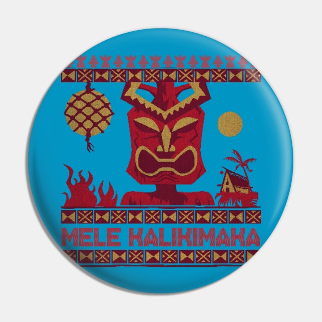 Mele Kalikimaka Ugly Sweater Pin by zerostreet