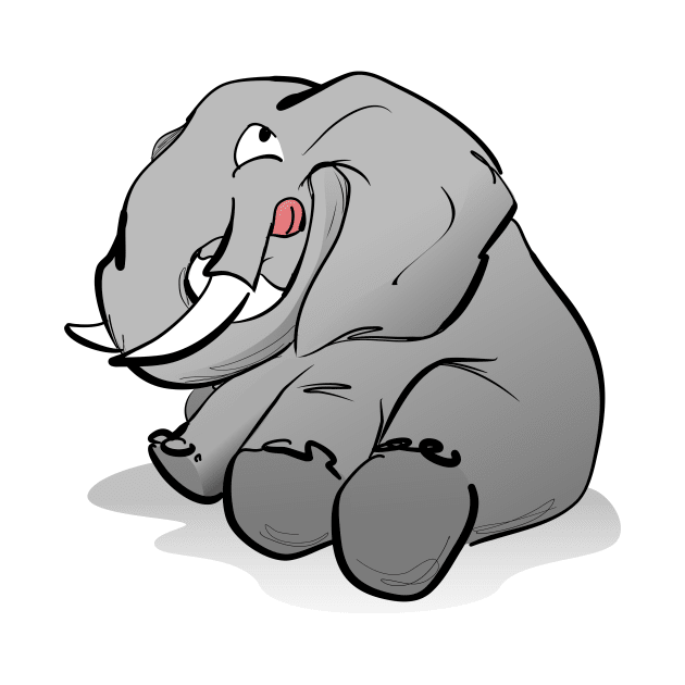 Derpy Elephant by Jason's Doodles