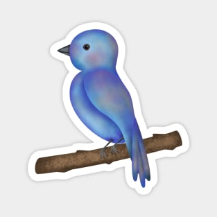 Cute blue bird on the branch Magnet