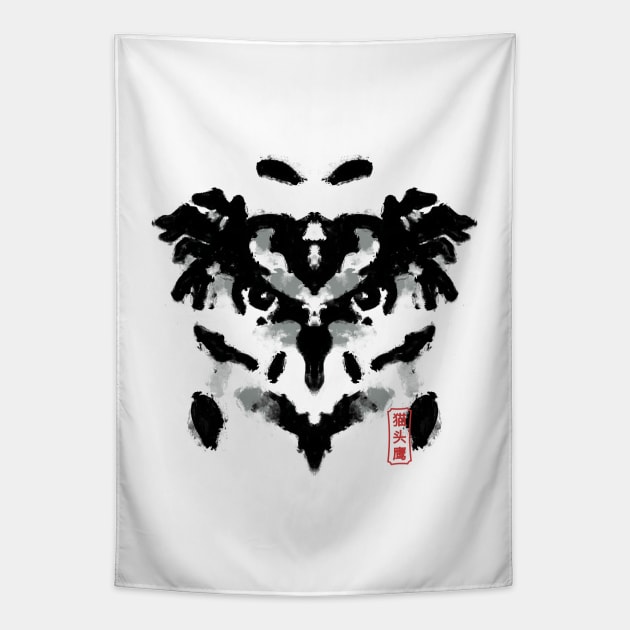 Owl Rorschach Test by Tobe Fonseca Tapestry by Tobe_Fonseca