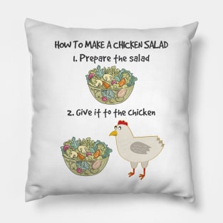 How to Make Vegan Chicken Salad Veganism Funny Pillow