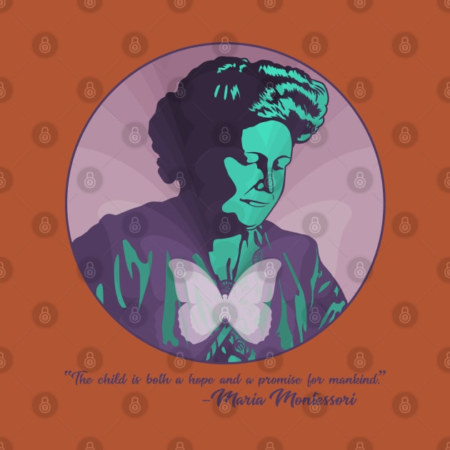 Mariposa (Maria Montessori) by PlaidDesign