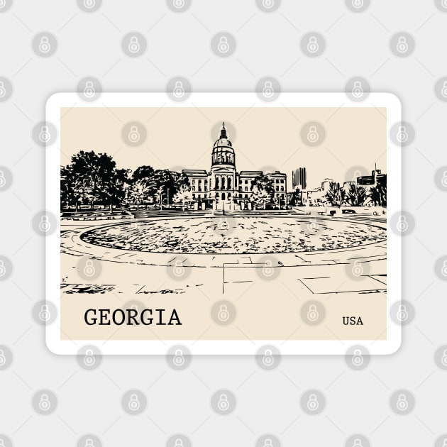Georgia State USA Magnet by Lakeric