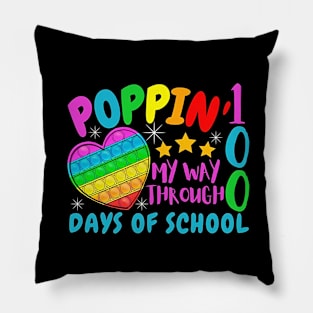 Poppin My Way Through 100 Days Pillow