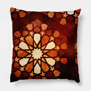 Watercolor stained glass Pillow