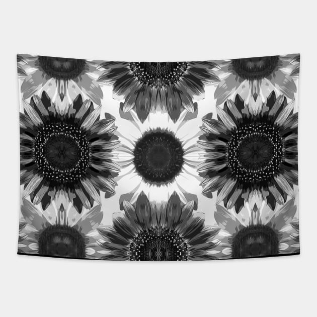 Sunflowers After Dark Tapestry by SiSuSiSu