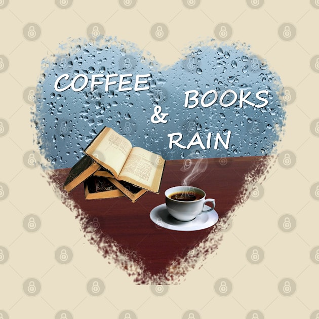 Coffee, books and rain by Florin Tenica