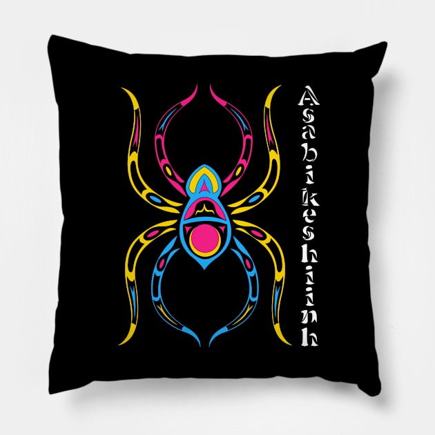 Asabikeshiinh (spider) Pansexual Pride Pillow by KendraHowland.Art.Scroll