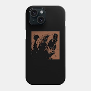 Grizzly Bear Illustration - Grizzly Bear Phone Case