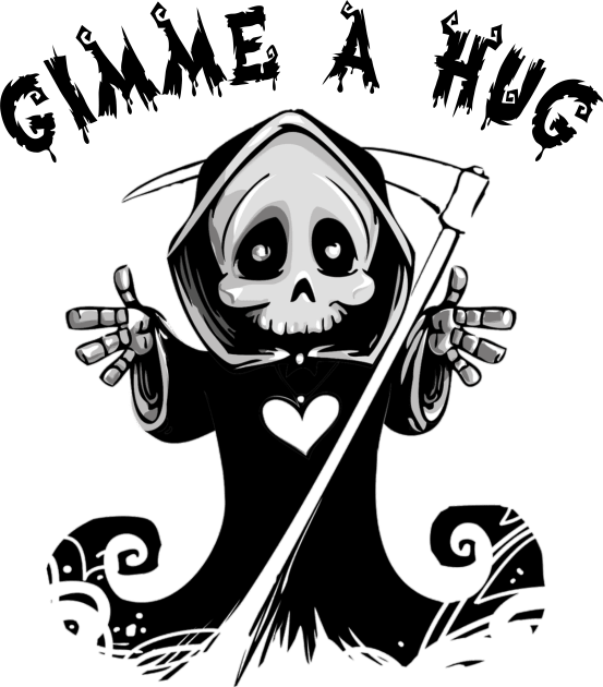 Funny Grim Reaper Kids T-Shirt by focusLBdesigns