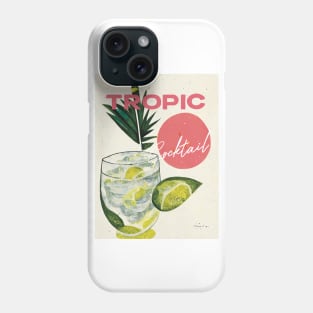 Cocktail Retro Poster Tropic Bar Prints, Vintage Drinks, Recipe, Wall Art Phone Case