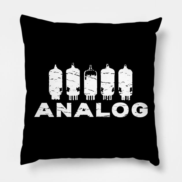 Analog Vacuum Tube Distressed T-Shirt Pillow by Analog Designs