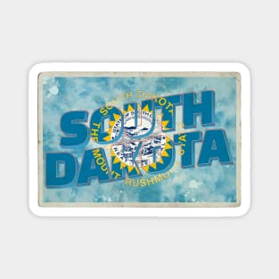 South Dakota vintage style retro souvenir Magnet