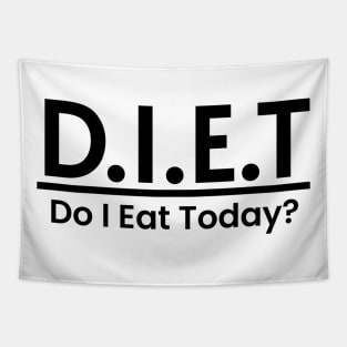 DIET Funny Meaning Word Art Aesthetic Minimalist Design Tapestry