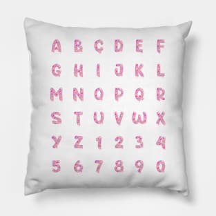 Sprinkles and pink icing alphabet sticker pack Pillow