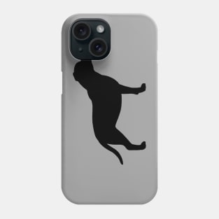 Black Staffordshire Bull Terrier Silhouette Phone Case