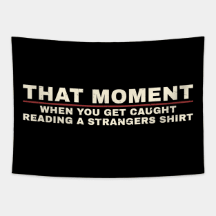 That Moment - retro red line Tapestry