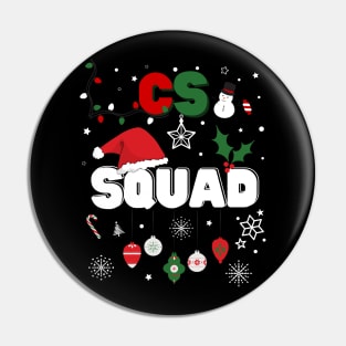 CS Squad Festive Christmas Customer Services Office Cute Pin