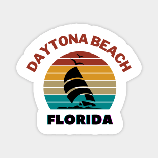 Daytona Beach Florida Retro Vintage Sunset Magnet