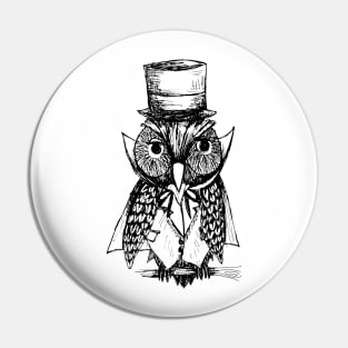 Doodle Owl #2 Pin