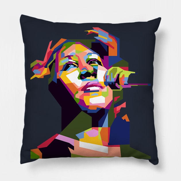 Abstract A.Franklink in WPAP Pillow by smd90