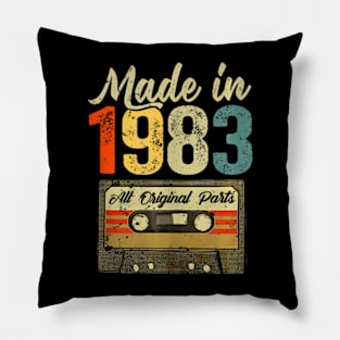 40Th Birthday Gift Vintage Made In 1983 Cassette 40 Year Old Pillow