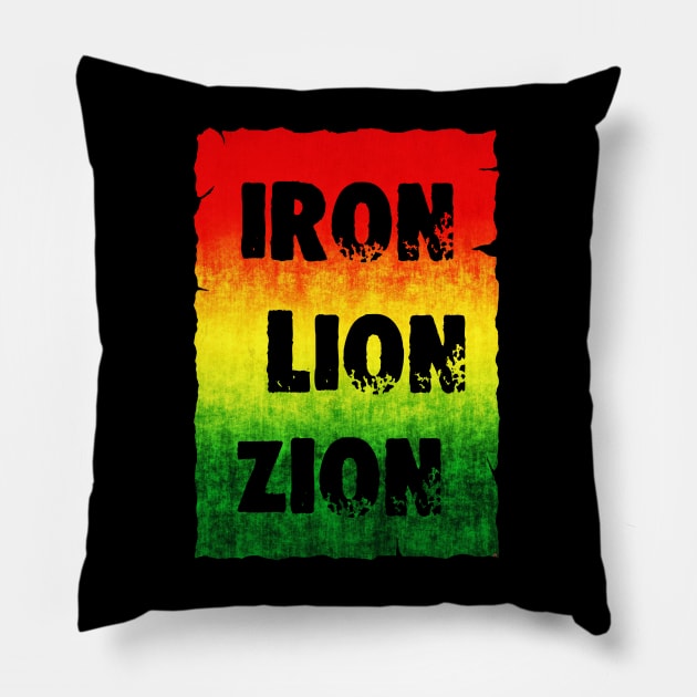Iron Lion Zion Pillow by Erena Samohai