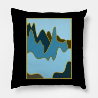 Gemstone Mountains Blue Pillow