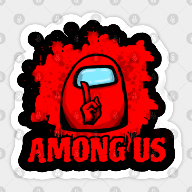 Red Impostor Among Us - Among Us - Sticker | TeePublic