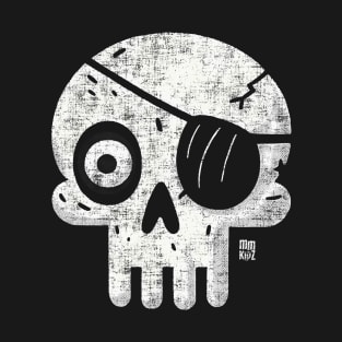 Kid's Cartoon Skull Eye Patch Graphic Tee | Fun Pirate Skull T-Shirt