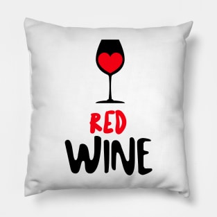 RED Wine Glass Pillow