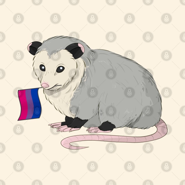 Bisexual Pride Opossum by celestialuka