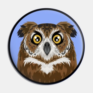 Great Horned Owl Circle Pin