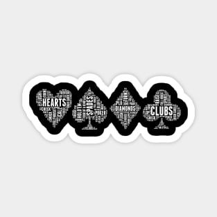 Hearts, Spades, Diamonds, Clubs Magnet