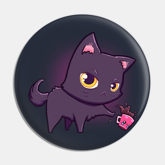 Cat Hates Mugs Pin by Susto