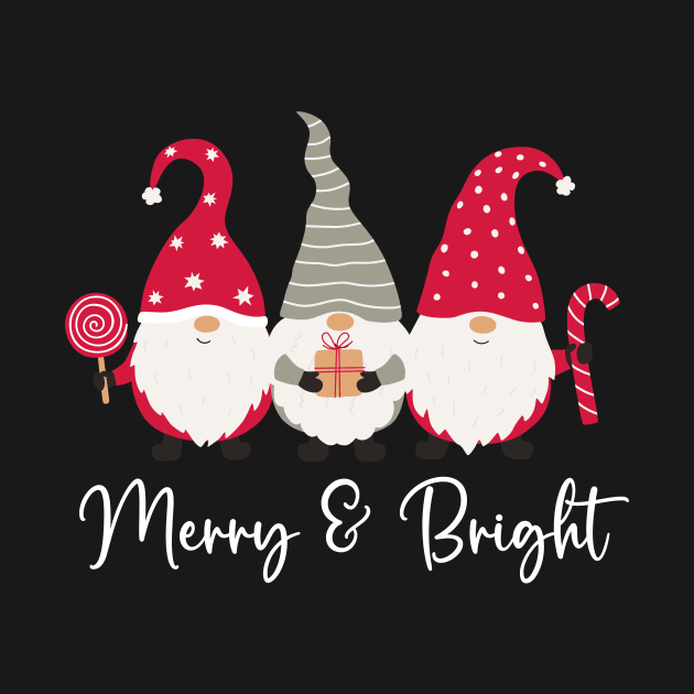 Merry And Bright Gnome by RefinedApparelLTD