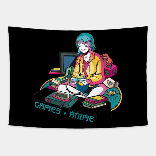 Games and Anime Tapestry by deificusArt