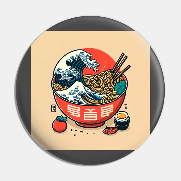 A  Classic Bowl of Ramen Have The Japanese Great Wave off Kanagawa Pin by Pokoyo.mans@gmail.com