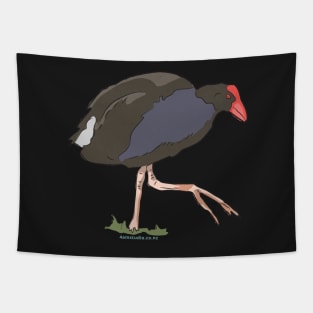 Hand Drawn New Zealand Pukeko Bird Tapestry