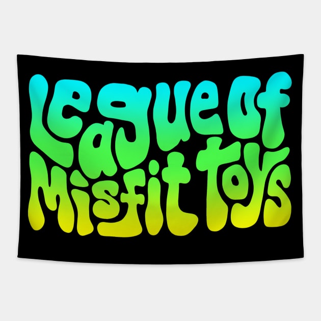 League of Misfit Toys Word Art Tapestry by Slightly Unhinged