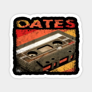 Retro Pattern Oates 80s 90s Birthday Style Music 70s Magnet