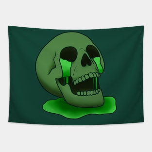 Skull Fountain (Toxic Waste/Green) Tapestry