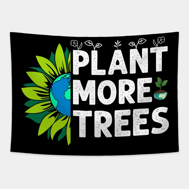 Plant Trees Earth Sunflower Tree Earth Day Arbor Day Tapestry by Emouran