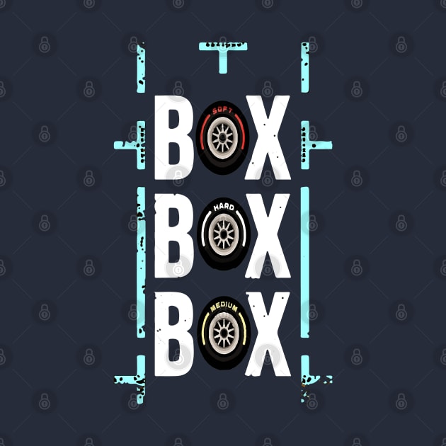 "Box Box Box" F1 Tyre by Lamink