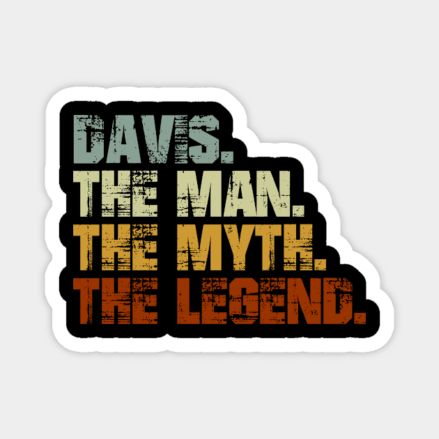 Davis The Man The Myth The Legend Magnet by designbym