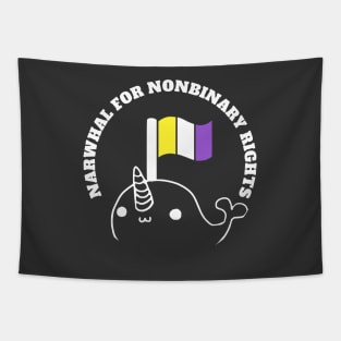 Narwhal For Nonbinary Rights Tapestry