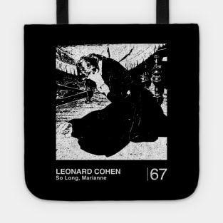 So Long, Marianne / Minimalist Graphic Design Fan Artwork Tote